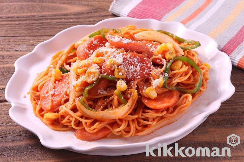 たんぱく質アップ!大豆麺でナポリタン(大豆麺細麺使用)