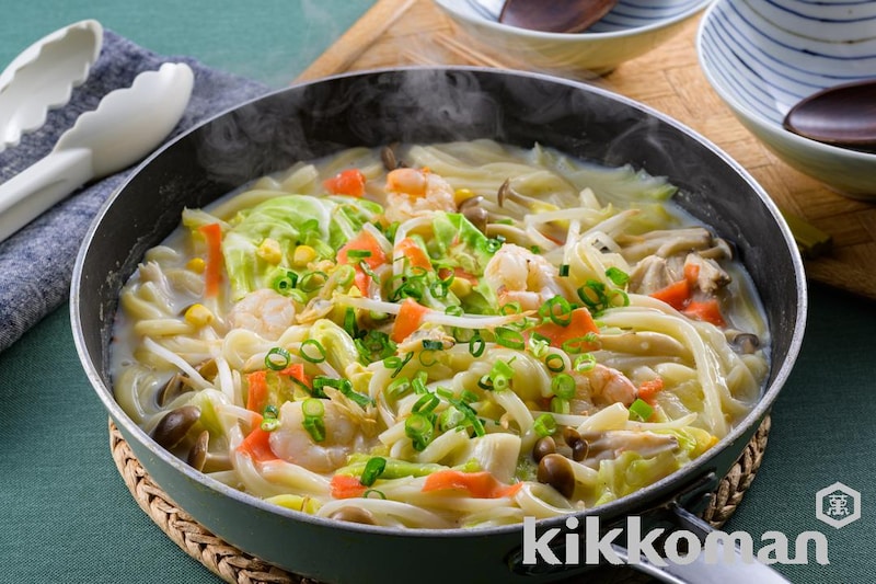 ワンパンちゃんぽん風うどん【包丁・まな板不要】