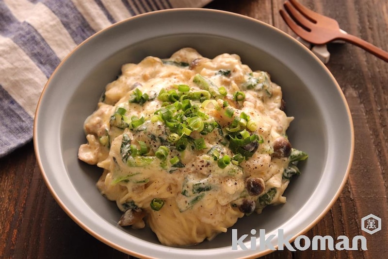 豆乳みそクリームパスタ(大豆麺細麺使用)