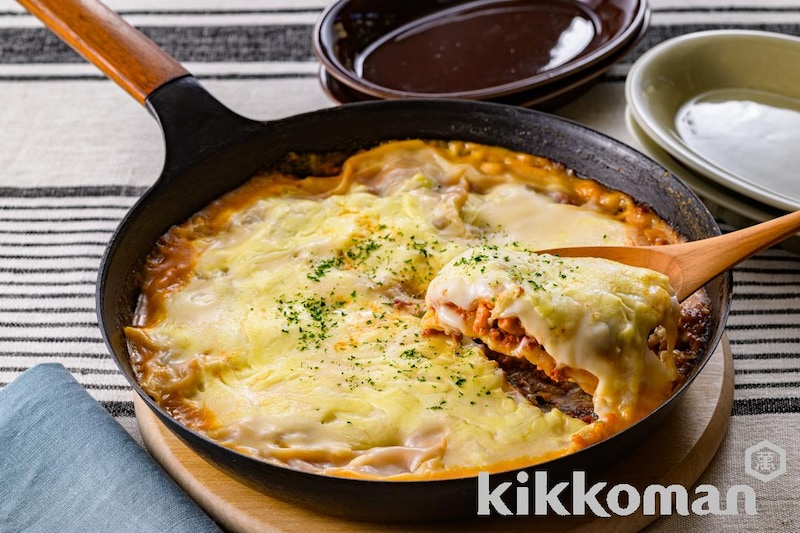 餃子の皮で!ワンパンラザニア【包丁・まな板不要】