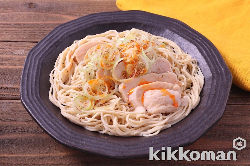 よだれ鶏風ピリ辛和え麺(大豆麺細麺使用)
