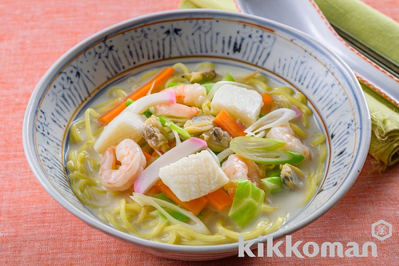 白だしと豆乳でお手軽!ちゃんぽん麺