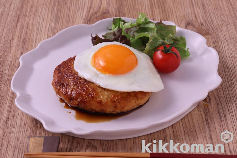 てりたま豆腐ハンバーグ(ハウス 豆腐ハンバーグヘルパー <根菜入り>・基本のおかずつゆ使用)
