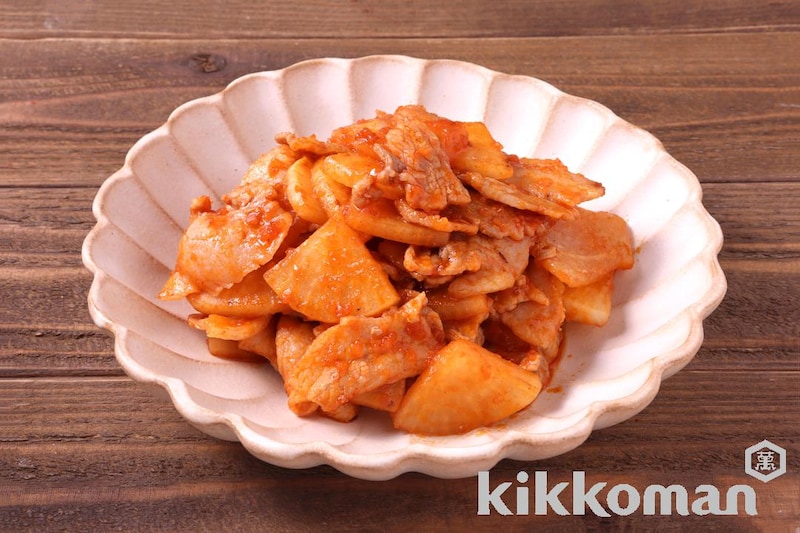 豚バラ大根のトマト炒め(洋食おまかせ トマトソース使用)