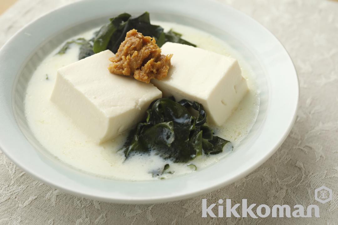豆腐とわかめの豆乳煮【マグネシウムが摂れるサプリ副菜】