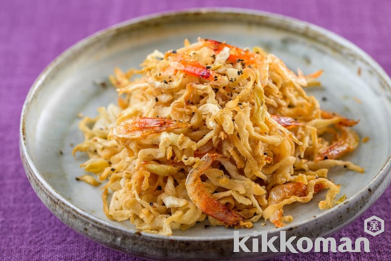 切り干し大根と桜えびのしぼ生焼き【味つけは生しょうゆだけ】