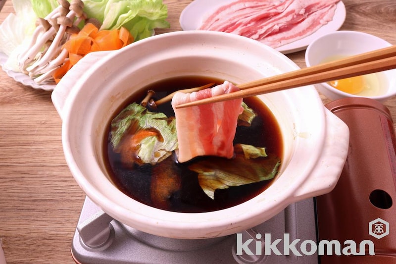 豚肉のすきしゃぶ(すき焼きのたれ使用)