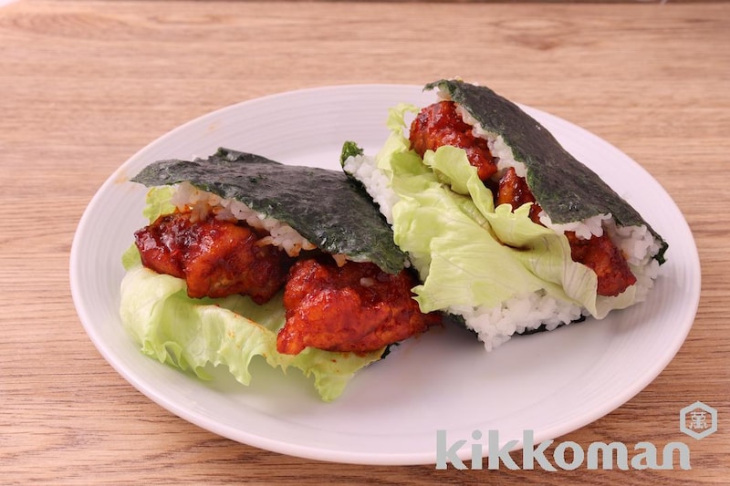 甘辛！やみつきヤンニョムおにぎりサンド（わが家は焼肉屋さん使用）