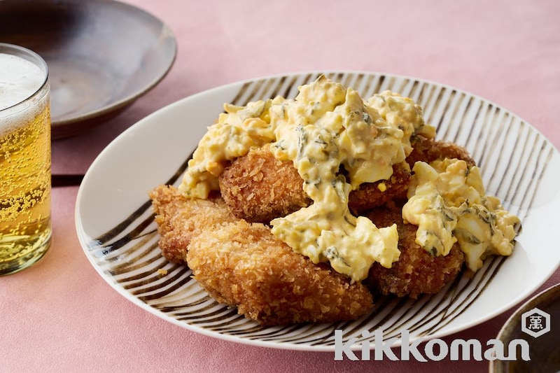 鮭フライの高菜タルタルソース