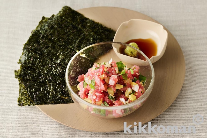 まぐろのとろたく風たたき