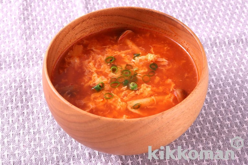 かきたまトマトスープ(洋食おまかせ トマトソース使用)