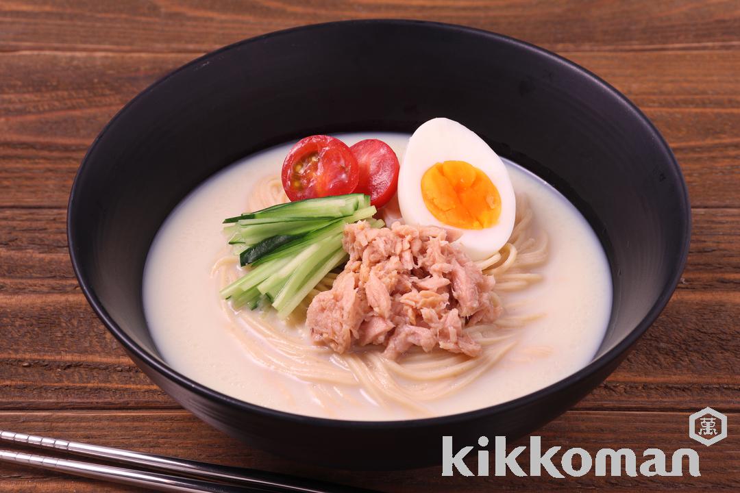 白だしと豆乳で簡単！コングクス風冷し麺（大豆麺細麺使用）