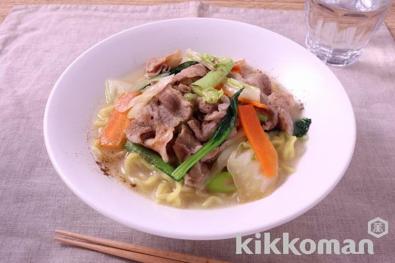 野菜たっぷり!旨とろ白湯麺(うちのごはん使用)