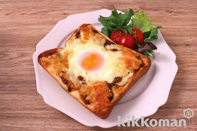 ドライカレーチーズ卵トースト(洋ごはんつくろ使用)