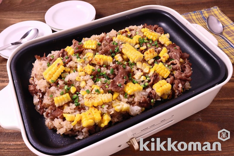 とうもろこしのガーリックバター飯(クセになるガーリックバター醤油だれ使用)