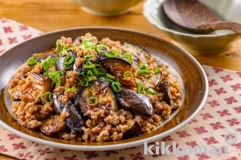 本つゆで簡単!なすの肉みそ炒め