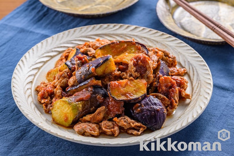 なすと豚肉のトマト炒め(洋食おまかせ トマトソース使用)