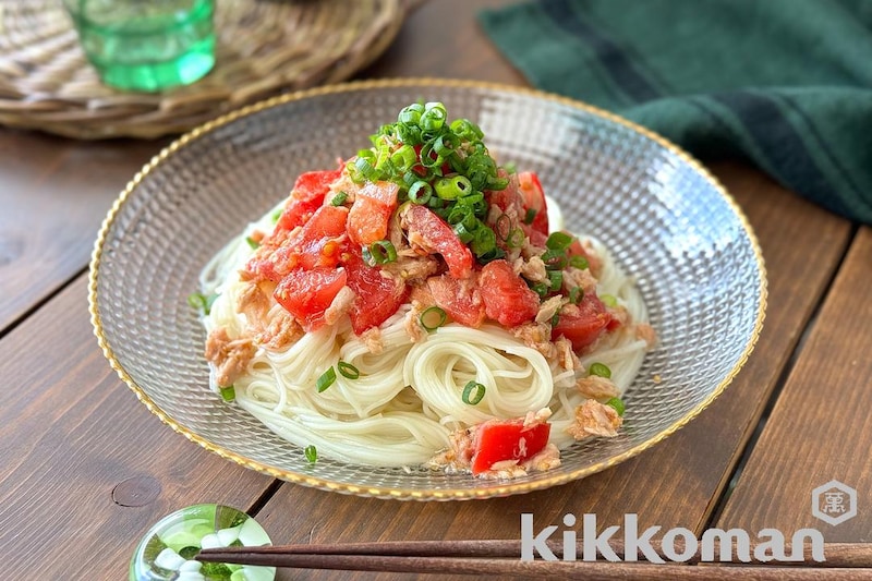 トマトとツナのやみつきそうめん
