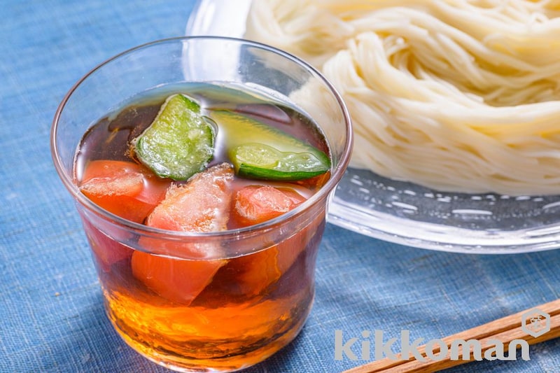 冷凍だし野菜のシャリシャリそうめん