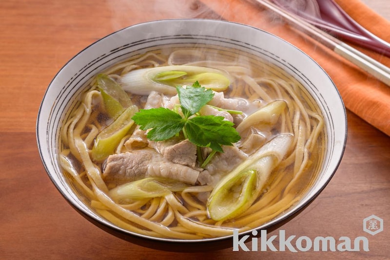 大豆麺で!肉うどん風(大豆麺平麺使用)