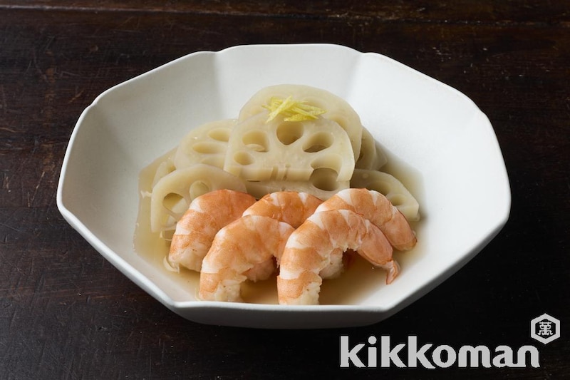 海老れんこん煮浸し(賛否両論 笠原氏)