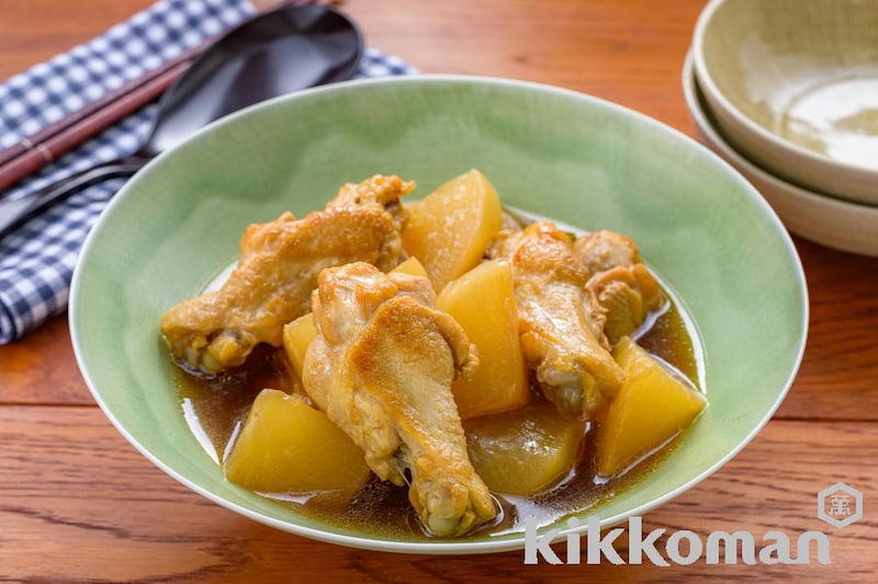 手羽元と大根の甘辛煮【シャトルシェフ使用】(基本のおかずつゆ使用)