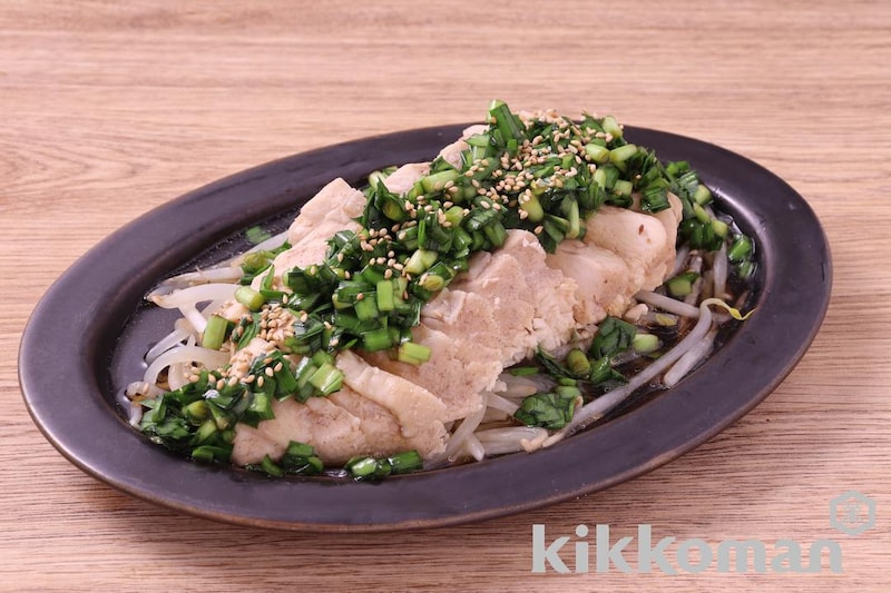 だし贅沢めんみで!たっぷりニラだれのよだれ鶏