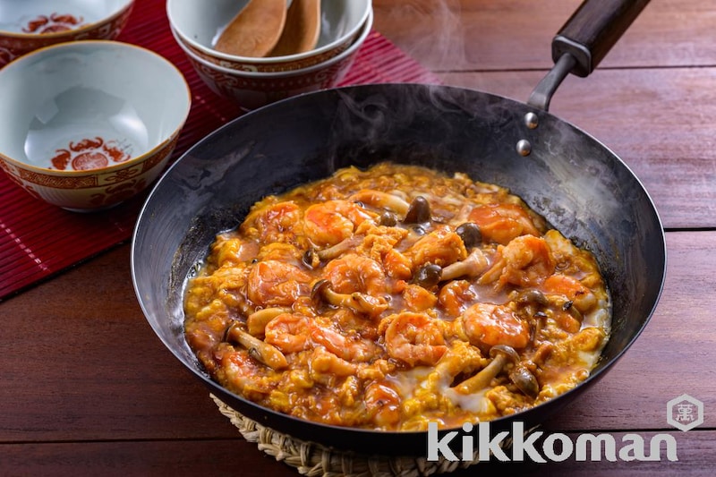 ワンパン海老チリふわとろたまご【包丁・まな板不要】