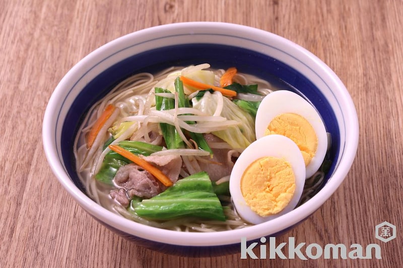 カット野菜で!ゆず塩タンメン風(大豆麺 中華そば ゆず塩使用)