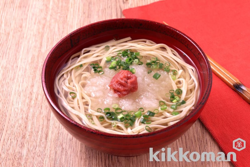 大豆麺で年明けうどん風(大豆麺平麺使用)