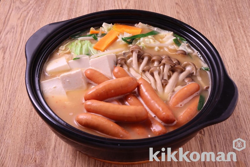 カット野菜で!濃厚キムチ豆乳鍋(濃厚キムチ豆乳鍋使用)