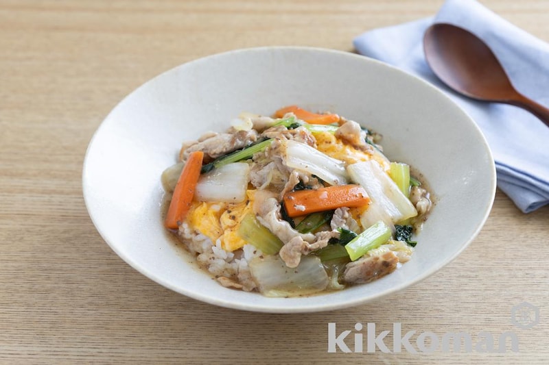 牛だし香る具だくさん天津飯風(うちのごはん使用)