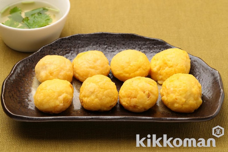 白だしでお手軽明石焼き(たこ焼き器使用)