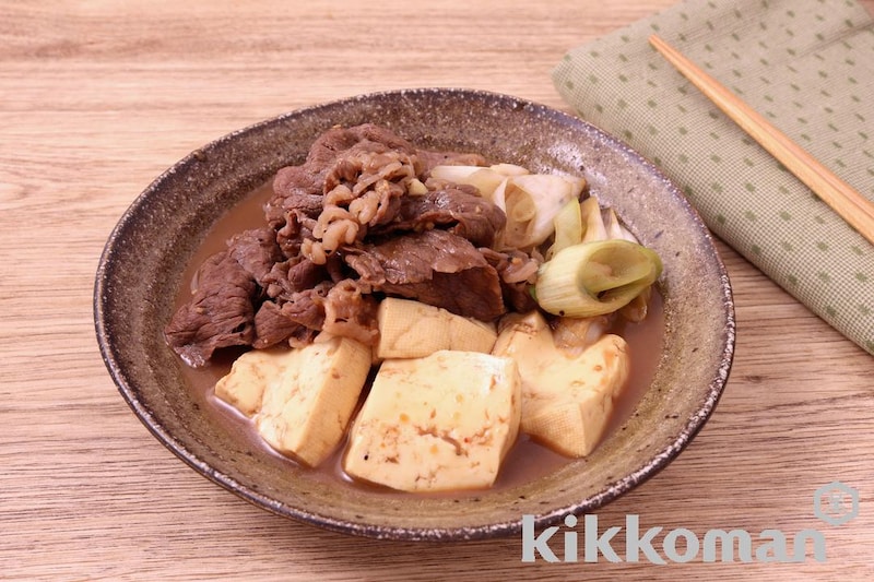 味付け簡単!肉豆腐(ステーキしょうゆ にんにく風味使用)