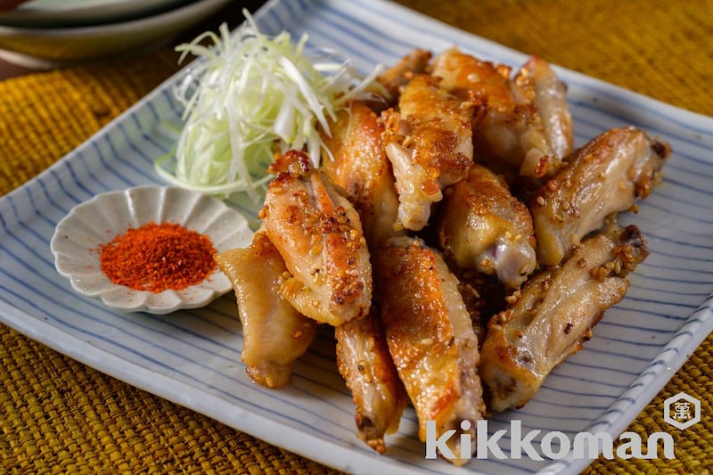手羽中のうま塩焼き【串なし・フライパン焼き鳥】
