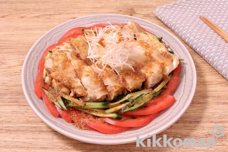 レンジで簡単!濃厚ごま酢だれのよだれ鶏風(わが家は焼肉屋さん使用)