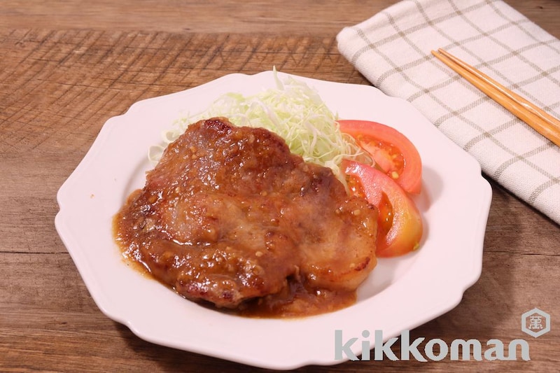 贅沢果実だれでつくる!ポークジンジャー風(わが家は焼肉屋さん使用)