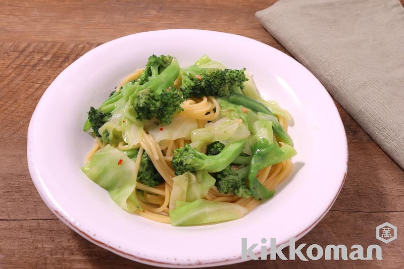 塩ガーリックパスタ【1/2日分の野菜使用】(うちのごはん使用)