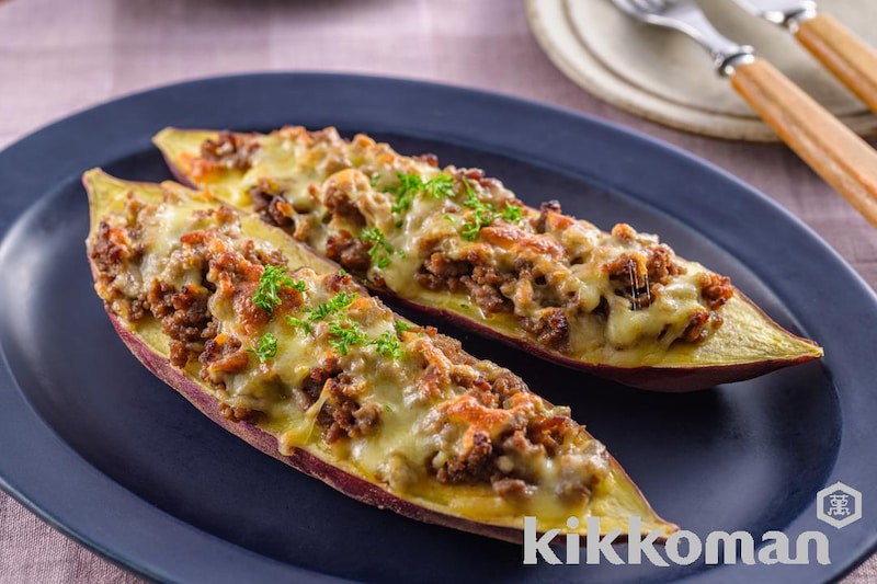 焼肉のたれでおいしい!さつまいもボート