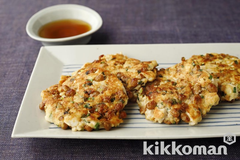納豆と豆腐のひと口お焼き【たんぱく質が摂れるサプリ副菜】