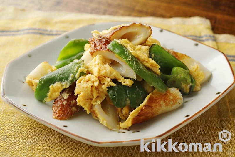 ちくわとピーマンの卵チャンプル【たんぱく質が摂れるサプリ副菜】