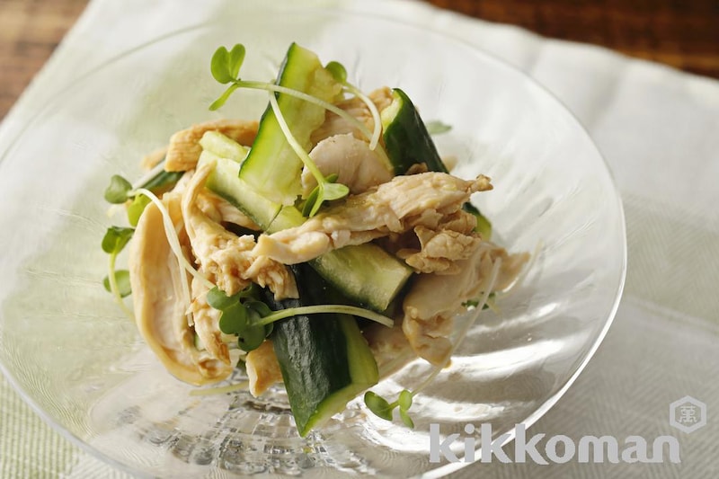 ゆでささみときゅうりのわさびしょうゆ和え【たんぱく質が摂れるサプリ副菜】