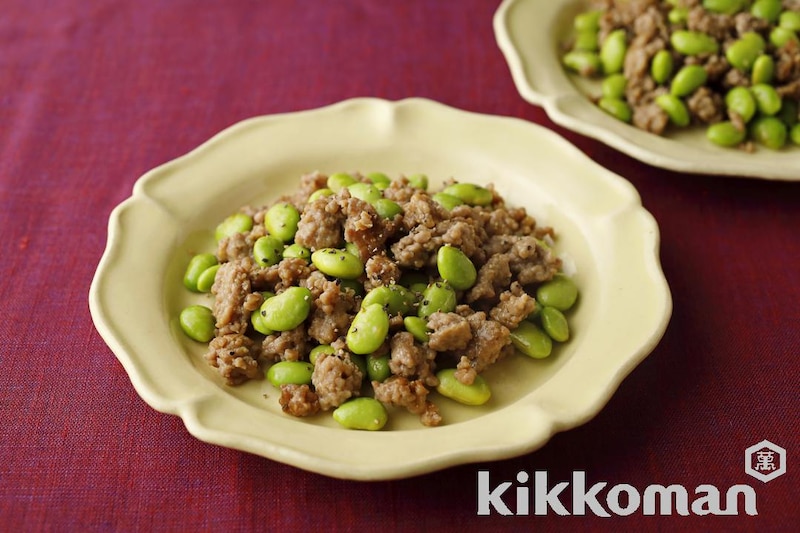 枝豆の豚ひき肉のこしょう炒め【たんぱく質が摂れるサプリ副菜】