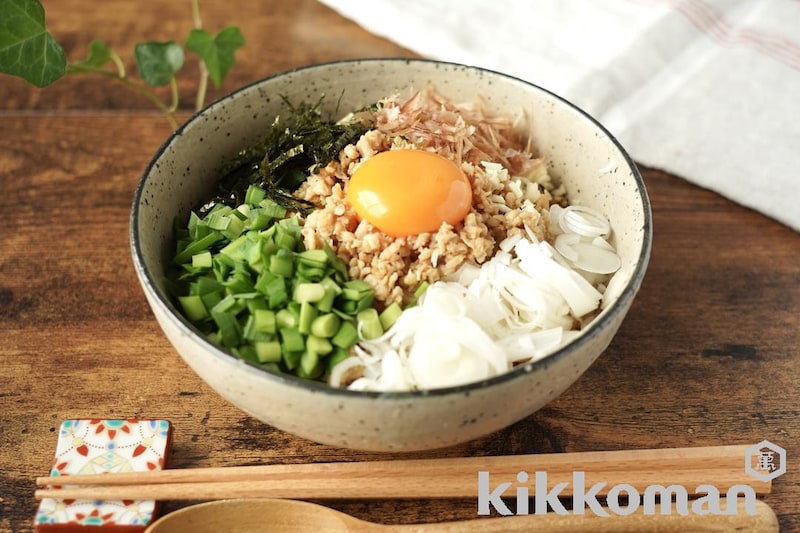 レンチンで簡単!台湾風まぜそば(大豆麺細麺使用)