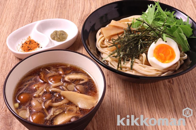 きのこつけ麺(大豆麺平麺使用)