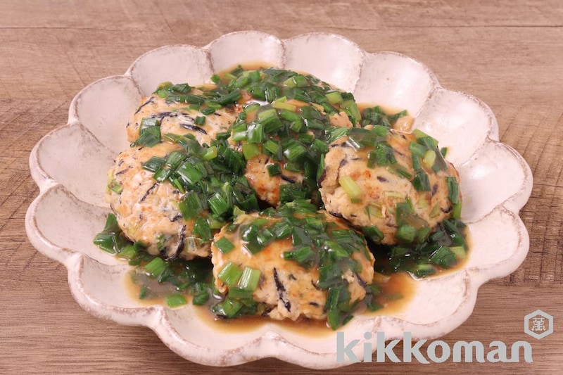 鶏つくねのわけぎあんかけ(基本のおかずつゆ使用)