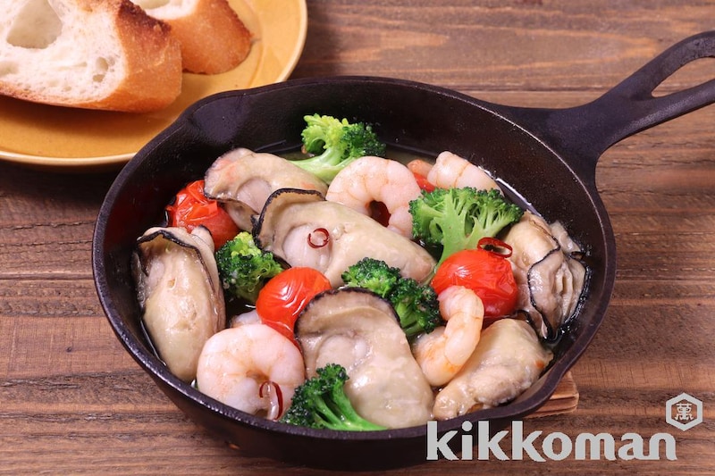 かきの白だしアヒージョ