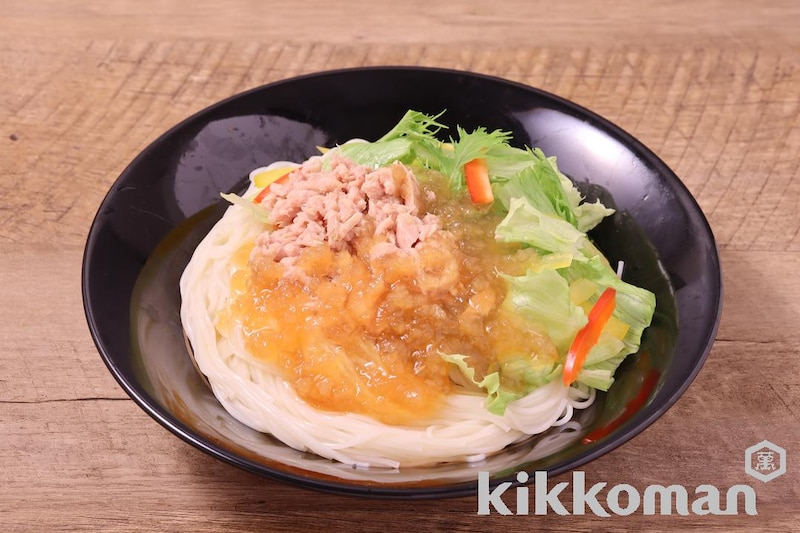 カット野菜で簡単!柚子鬼おろしツナサラダそうめん(具麺使用)