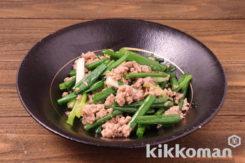 わけぎと豚ひき肉のサラダ