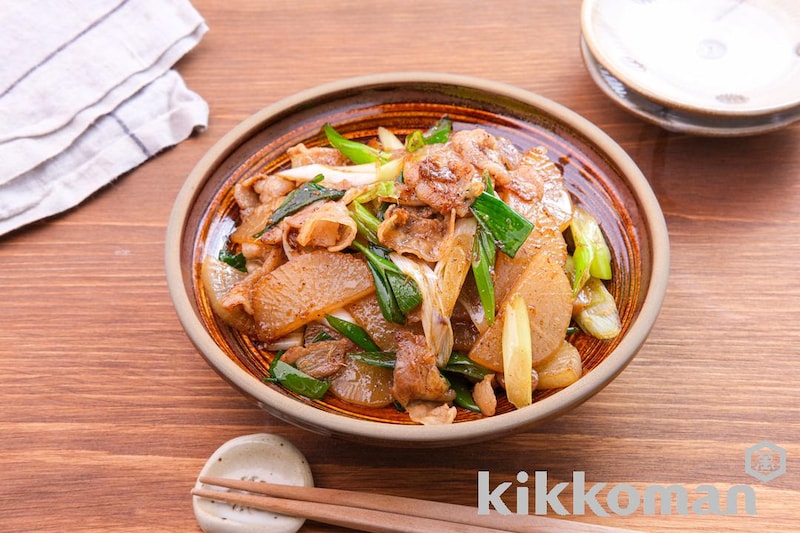 豚バラ大根のねぎだししょうゆ炒め【味付け1本で絶品!】